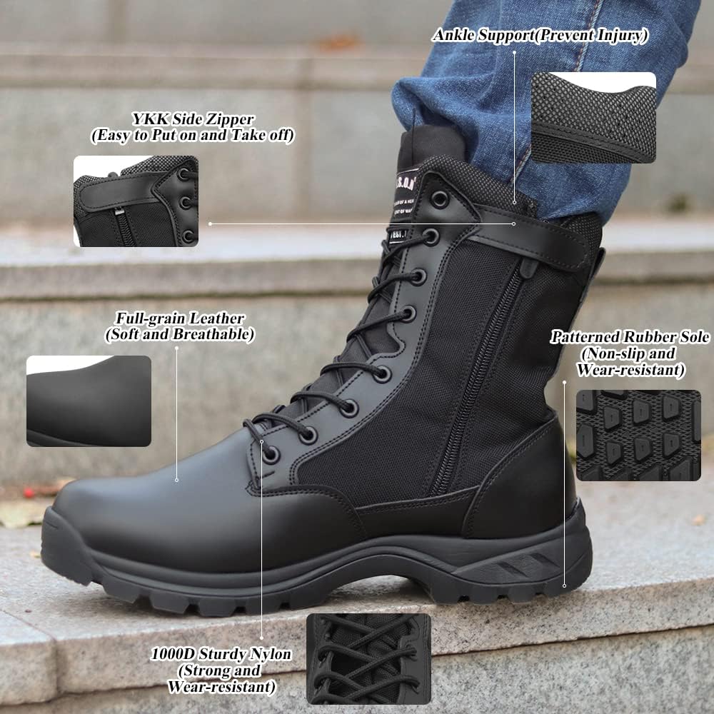 LUDEY Men&#039;s Military Boots
